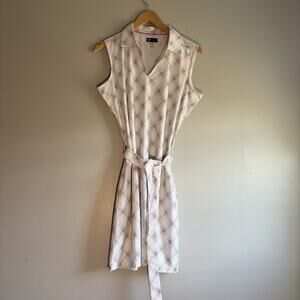 Greg Norman Golf Dress Womens Large Sleeveless Tie Waist Performance Athleisure